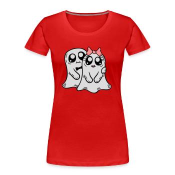 Couple Ghosts Man Woman - Women's Premium Organic T-Shirt - navy - Front - Mia (176cm)