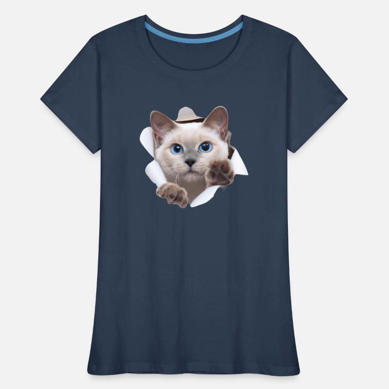 Bébé chat du monde caché T-shirt bio Premium Femme