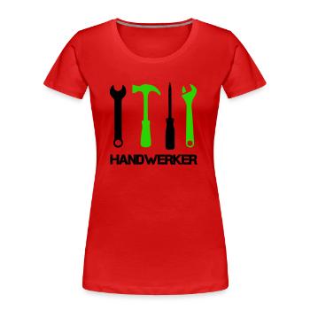 Icônes d’outils - T-shirt bio Premium Femme - bleu marine - Devant - Mia (176cm)