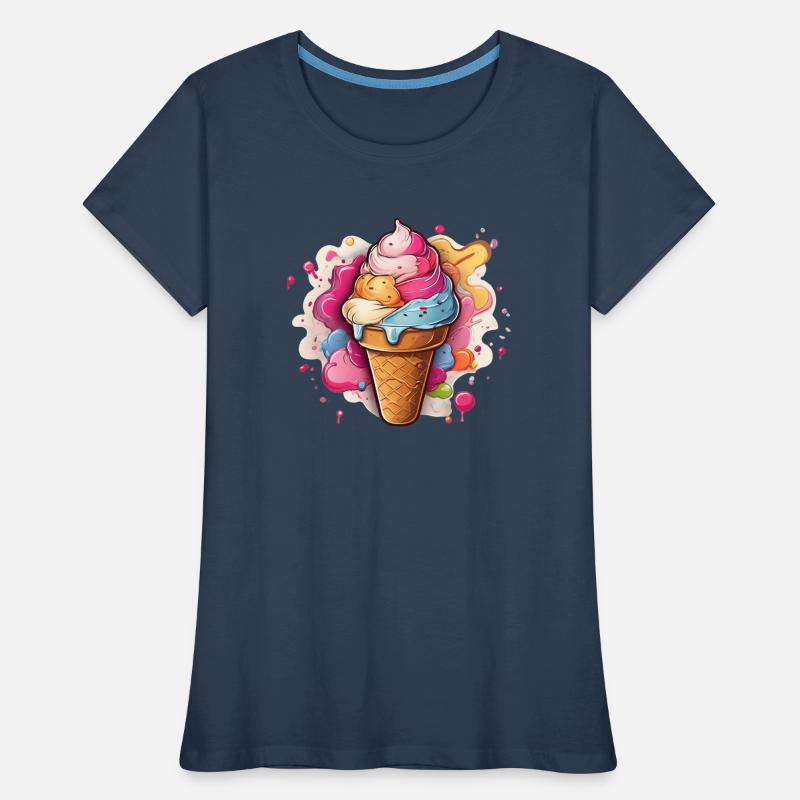 Leckeres buntes Softeis Frauen Premium Bio T-Shirt
