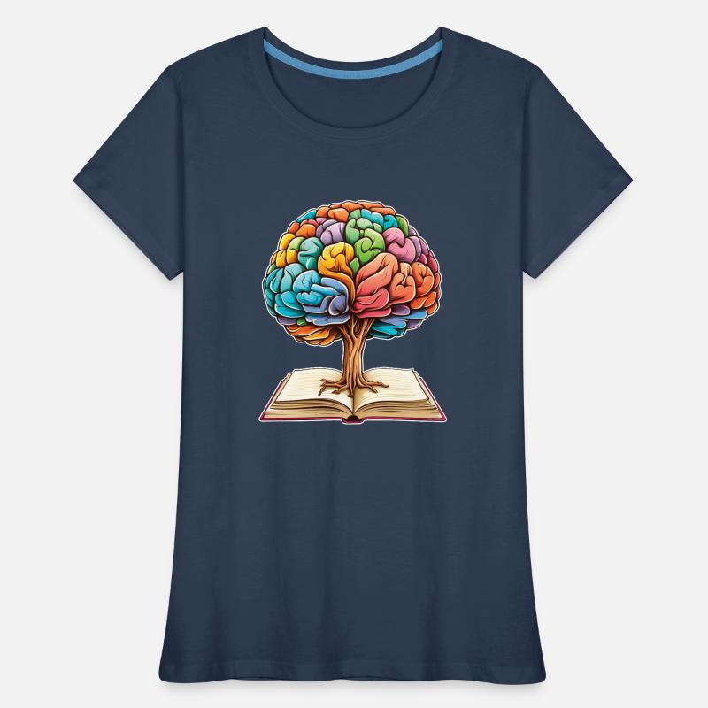 Reading Forms Mindset Growth Artwork Tree Women's Premium Organic T-Shirt