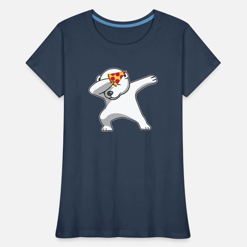 dab dabbing eisbär pizza fun geschenk bear polar Frauen Premium Bio T-Shirt