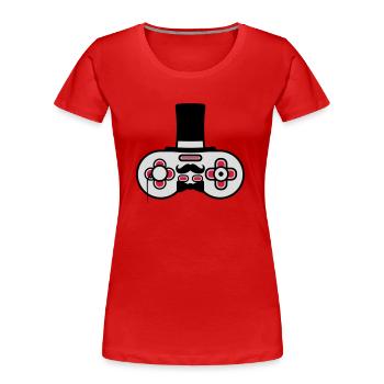 Gentlemen alter Controller Retro - Frauen Premium Bio T-Shirt - Navy - Vorne - Mia (176cm)