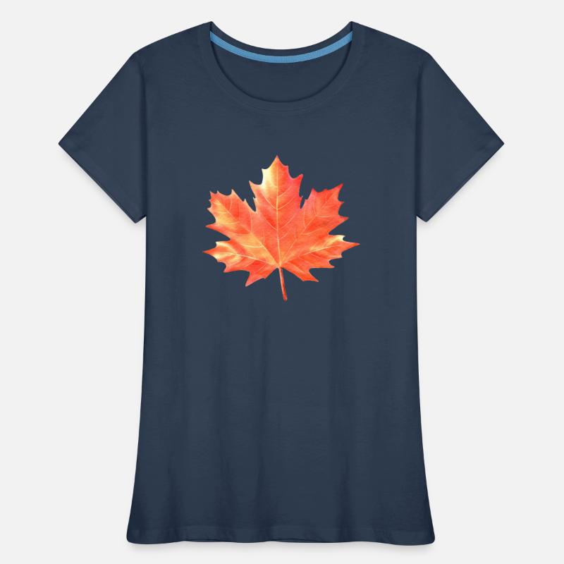 Maple Leaf Couleurs colorées Maple Tree Forest Warm T-shirt bio Premium Femme