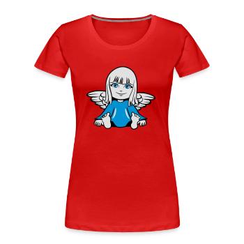 Angel girl douce - T-shirt bio Premium Femme - bleu marine - Devant - Mia (176cm)