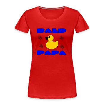 BALD PAPA - T-shirt bio Premium Femme - bleu marine - Devant - Mia (176cm)