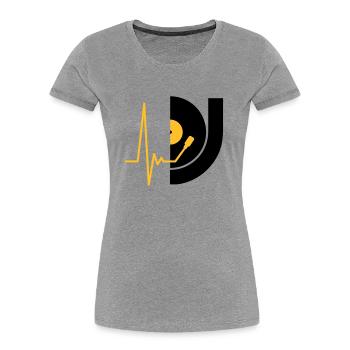 music_pulse_dj - Frauen Premium Bio T-Shirt - Navy - Vorne - Mia (176cm)