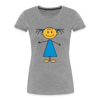 girl - Women's Premium Organic T-Shirt - navy - Front - Mia (176cm)