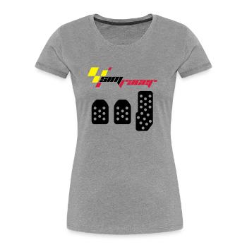 SimRacing /// Simracer /// Top gear - T-shirt bio Premium Femme - bleu marine - Devant - Mia (176cm)