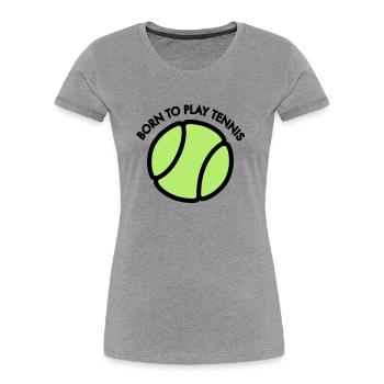 Tennis - Frauen Premium Bio T-Shirt - Navy - Vorne - Mia (176cm)
