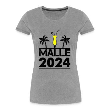 malle 2024 - Frauen Premium Bio T-Shirt - Navy - Vorne - Mia (176cm)