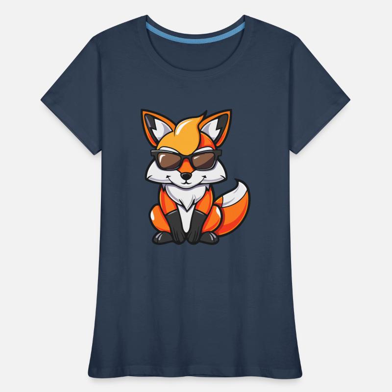 Fuchs Comic Cool Frauen Premium Bio T-Shirt