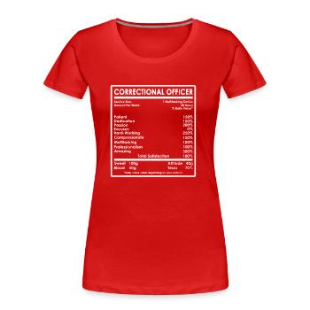 Correctional Officer Facts - Women's Premium Organic T-Shirt - navy - Front - Mia (176cm)