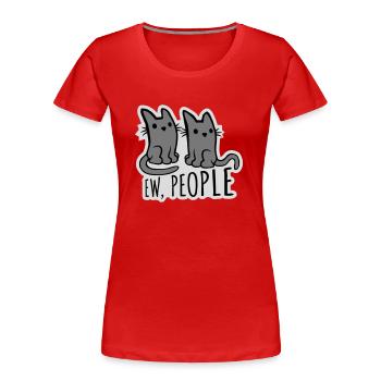 Pets Cats ew people - Women's Premium Organic T-Shirt - navy - Front - Mia (176cm)