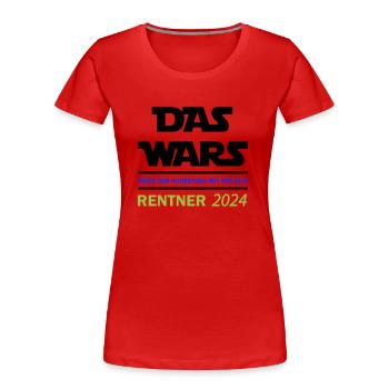 das wars rentner 2024 - Frauen Premium Bio T-Shirt - Navy - Vorne - Mia (176cm)
