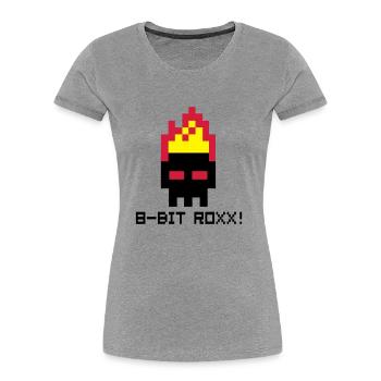 8bit Roxx! - Frauen Premium Bio T-Shirt - Navy - Vorne - Mia (176cm)