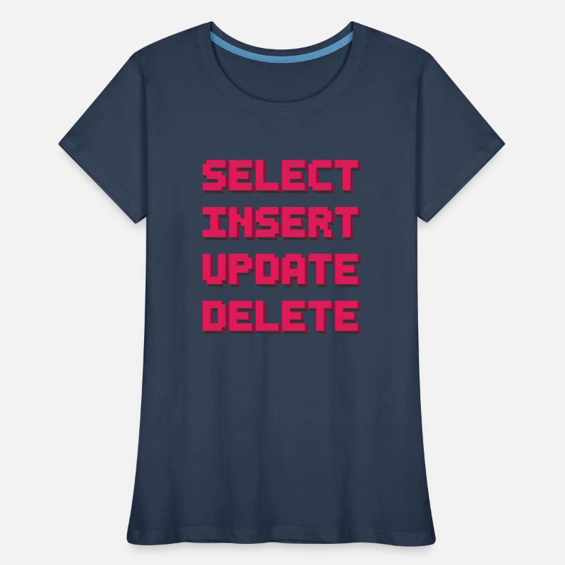 SQL pixelart red Frauen Premium Bio T-Shirt