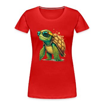 Turtle old - Frauen Premium Bio T-Shirt - Navy - Vorne - Mia (176cm)