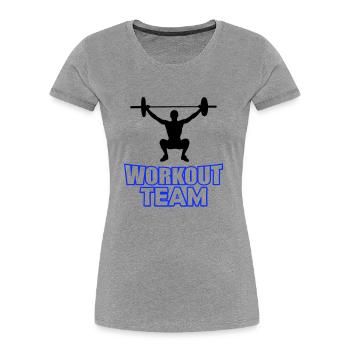 Équipe d’entraînement - T-shirt bio Premium Femme - bleu marine - Devant - Mia (176cm)