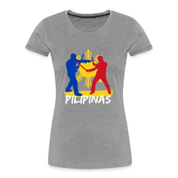 Philippinen Filipino Flagge Stolz I Geschenk - Frauen Premium Bio T-Shirt - Navy - Vorne - Mia (176cm)
