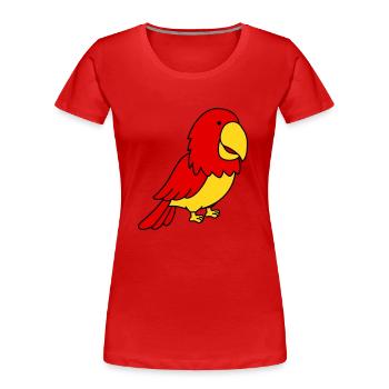 papagei - Frauen Premium Bio T-Shirt - Navy - Vorne - Mia (176cm)