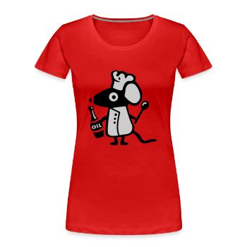 Maus Koch - Ratte - Frauen Premium Bio T-Shirt - Navy - Vorne - Mia (176cm)