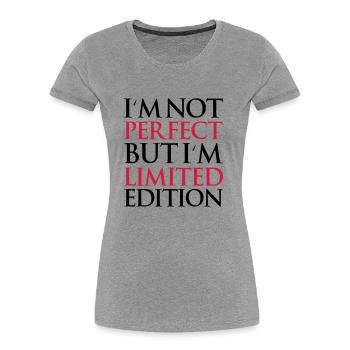 not_perfect_but_limited_edition - Frauen Premium Bio T-Shirt - Navy - Vorne - Mia (176cm)