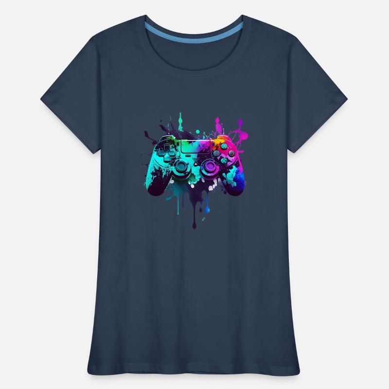 Neon Gaming Controller / Kontroller Frauen Premium Bio T-Shirt
