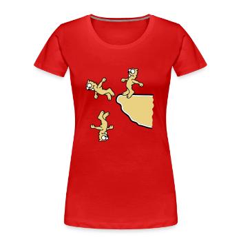 cliff_jumpers_3c - Frauen Premium Bio T-Shirt - Navy - Vorne - Mia (176cm)