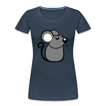 Mouse Mouse Cute Little Rat Rodent Friendly - Women's Premium Organic T-Shirt - navy - Front - Mia (176cm)