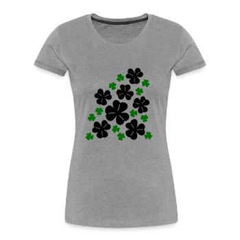 Trèfles - T-shirt bio Premium Femme - bleu marine - Devant - Mia (176cm)