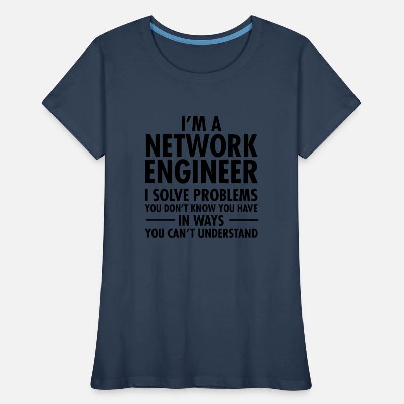 Geek Network Engineer Solve Problems Women's Premium Organic T-Shirt