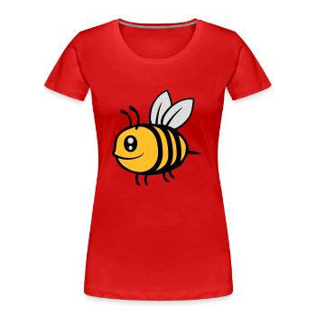 Cute little cartoon bee - Women's Premium Organic T-Shirt - navy - Front - Mia (176cm)