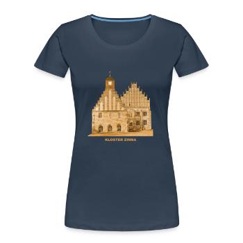 Zinna Kloster Jüterbog Teltow Brandenburg - Frauen Premium Bio T-Shirt - Navy - Vorne - Mia (176cm)