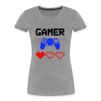 Cœurs de joueurs - T-shirt bio Premium Femme - bleu marine - Devant - Mia (176cm)