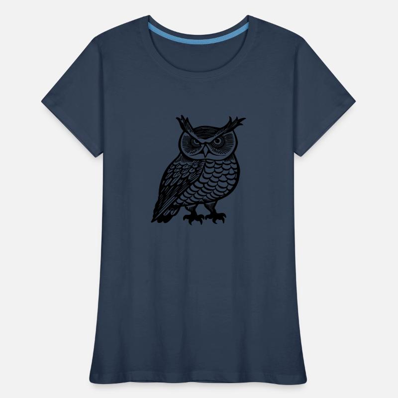 Eule Eulen Vogel Frauen Premium Bio T-Shirt