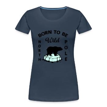 Polar Bear Wilderness Antarctica - Women's Premium Organic T-Shirt - navy - Front - Mia (176cm)