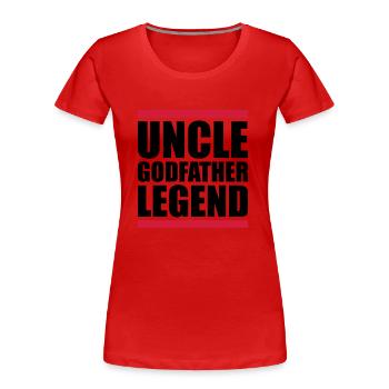 Uncle Godfather Legend Zitat - Frauen Premium Bio T-Shirt - Navy - Vorne - Mia (176cm)