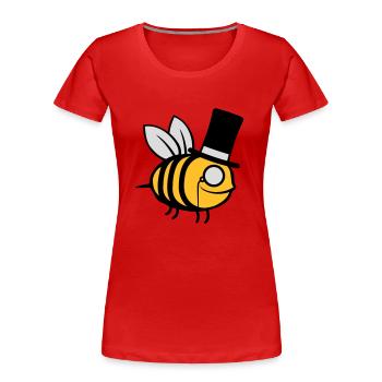 Sir Bee Top Hat - Women's Premium Organic T-Shirt - navy - Front - Mia (176cm)