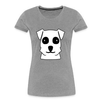 Hundekopf Terrier Hund Motiv - Frauen Premium Bio T-Shirt - Navy - Vorne - Mia (176cm)