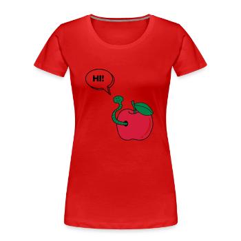 wurm_hi_02 - Frauen Premium Bio T-Shirt -  - Vorne - Mia (176cm)
