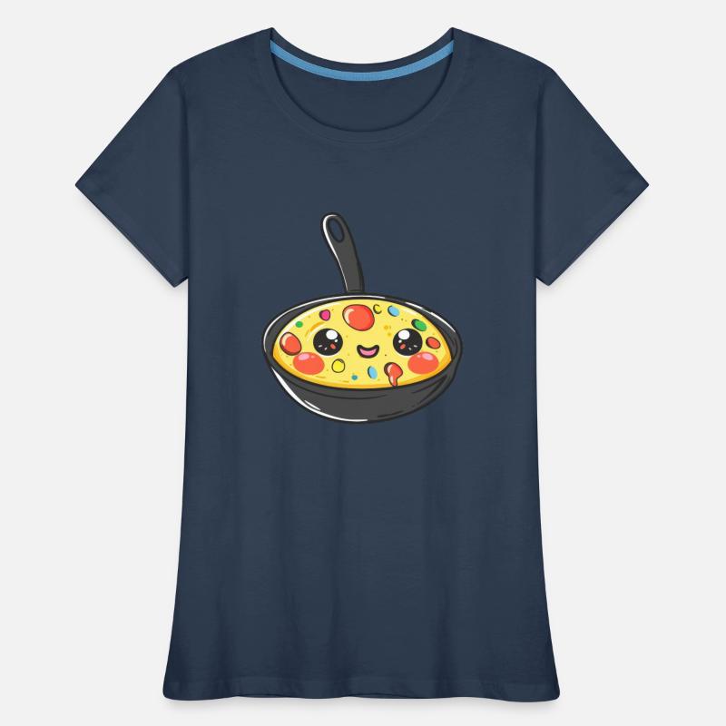 Cute Pan Scrambled Eggs Comic Women's Premium Organic T-Shirt