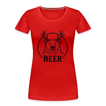 Beer - T-shirt bio Premium Femme - bleu marine - Devant - Mia (176cm)