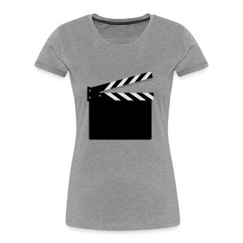 clap cinema - T-shirt bio Premium Femme - bleu marine - Devant - Mia (176cm)