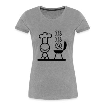 bbq - Women's Premium Organic T-Shirt - navy - Front - Mia (176cm)