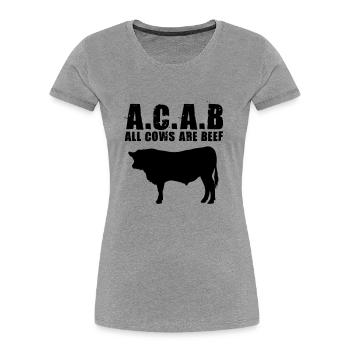 A.C.A.B - Frauen Premium Bio T-Shirt - Navy - Vorne - Mia (176cm)