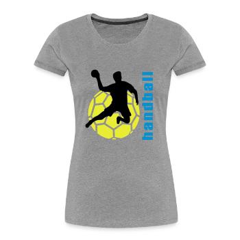 handball - Frauen Premium Bio T-Shirt - Navy - Vorne - Mia (176cm)
