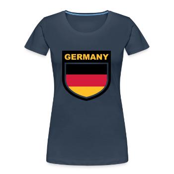 germany_emblem - T-shirt bio Premium Femme - bleu marine - Devant - Mia (176cm)