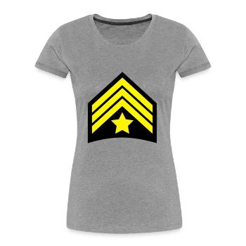 sergeant_cop__f2 - Frauen Premium Bio T-Shirt - Navy - Vorne - Mia (176cm)