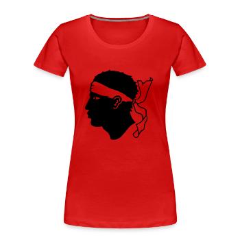 Corsica Korsika - Frauen Premium Bio T-Shirt - Navy - Vorne - Mia (176cm)
